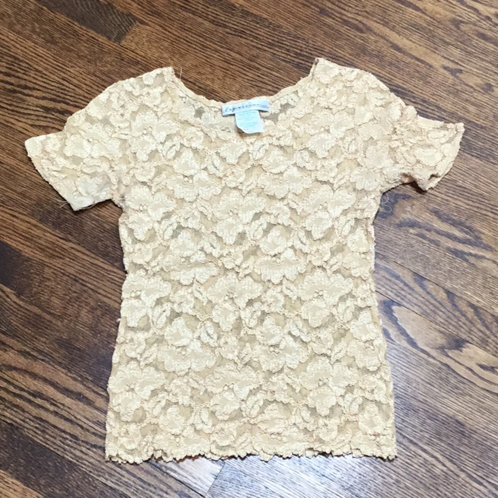 Butter Yellow  Lace Top